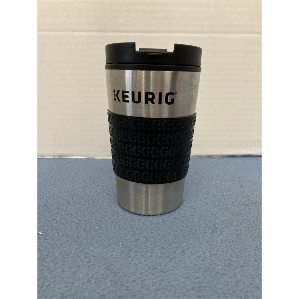 Keurig Stainless Steel  w/Black Travel Mug - Fits K-Cup Pod Coffee Maker